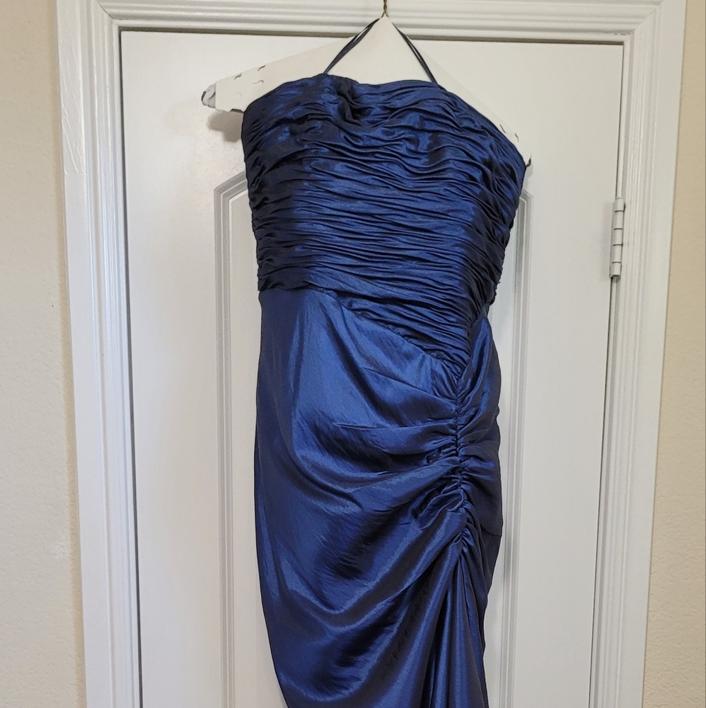 Escape blue strapless mermaidcore gown maxi dress size 10